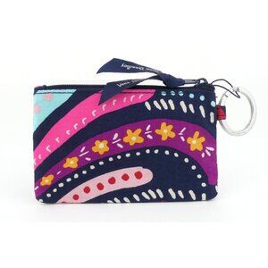 Vera Bradley Painted Paisley Cotton Zip Id Case NWT